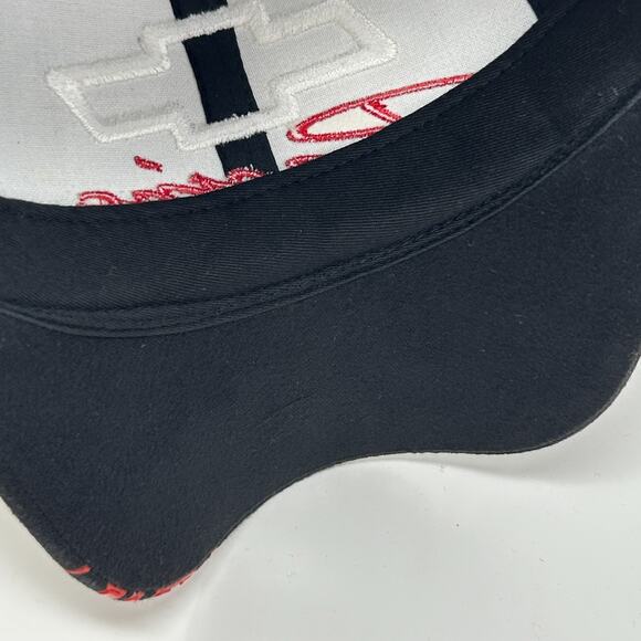 Vintage 90s Chevrolet Racing NASCAR Hat Baseball Cap Fire Chevy Black Strapback - Picture 5 of 9